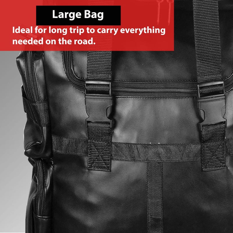 Jackets 4 Bikes Motorcycle Cruiser PU Leather Waterproof Sissy T Bar Travel Biker Luggage Set All Season - Image 5